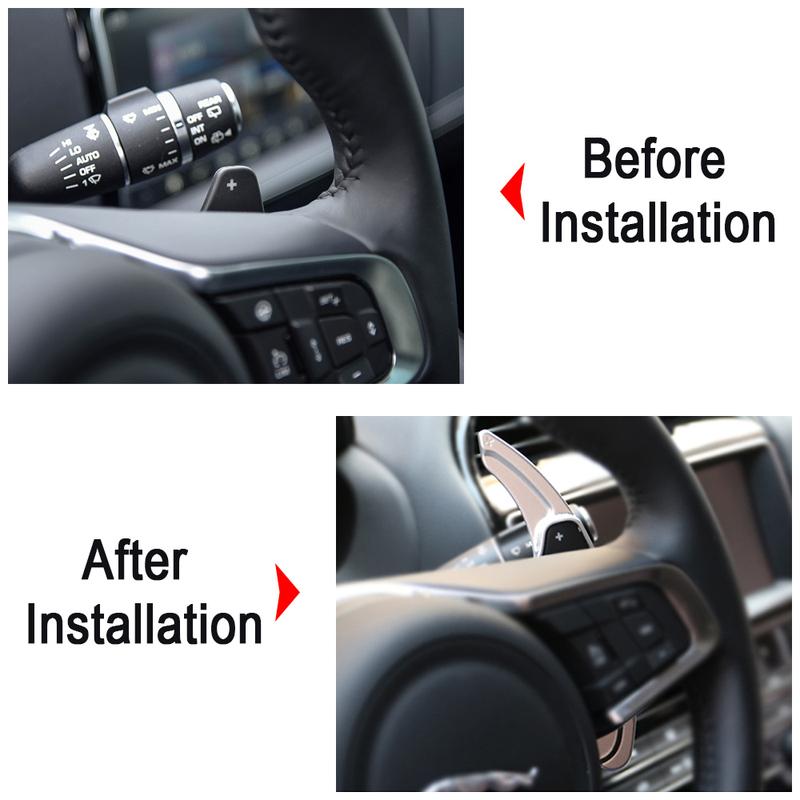 Paddle Shift Extension For Jaguar XF XE XJ F-PACE F-TYPE 2008- Car Steering Wheel Shifter Extend Stickers Car Accessories