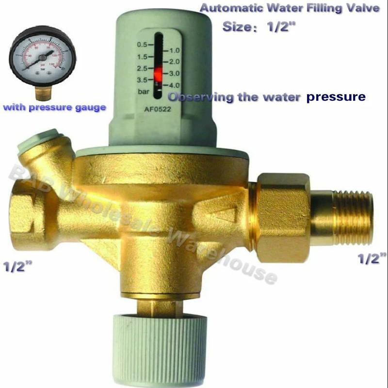 1/2" Automatic Water Filling Valve Observing the water-pressure Filling water valve with pressure gauge Pressure reducing valve