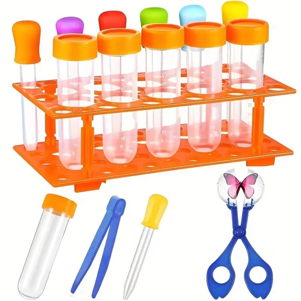 Learning Plastic Droppers Centrifuge Tube Holder Science Test Tubes Kids Test Tubes  Student Use