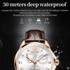 JINSHIDUN Multi-functional Hollow Pointer Fashion Small Second Dial Fully Automatic Mechanical High-end Men's Watch