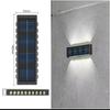 BMW Outdoor Lights Solar Powered, Convex Mirror Wall Light, IP65 Waterproof Up and Down Courtyards Gardens Stairs Corridors Walls