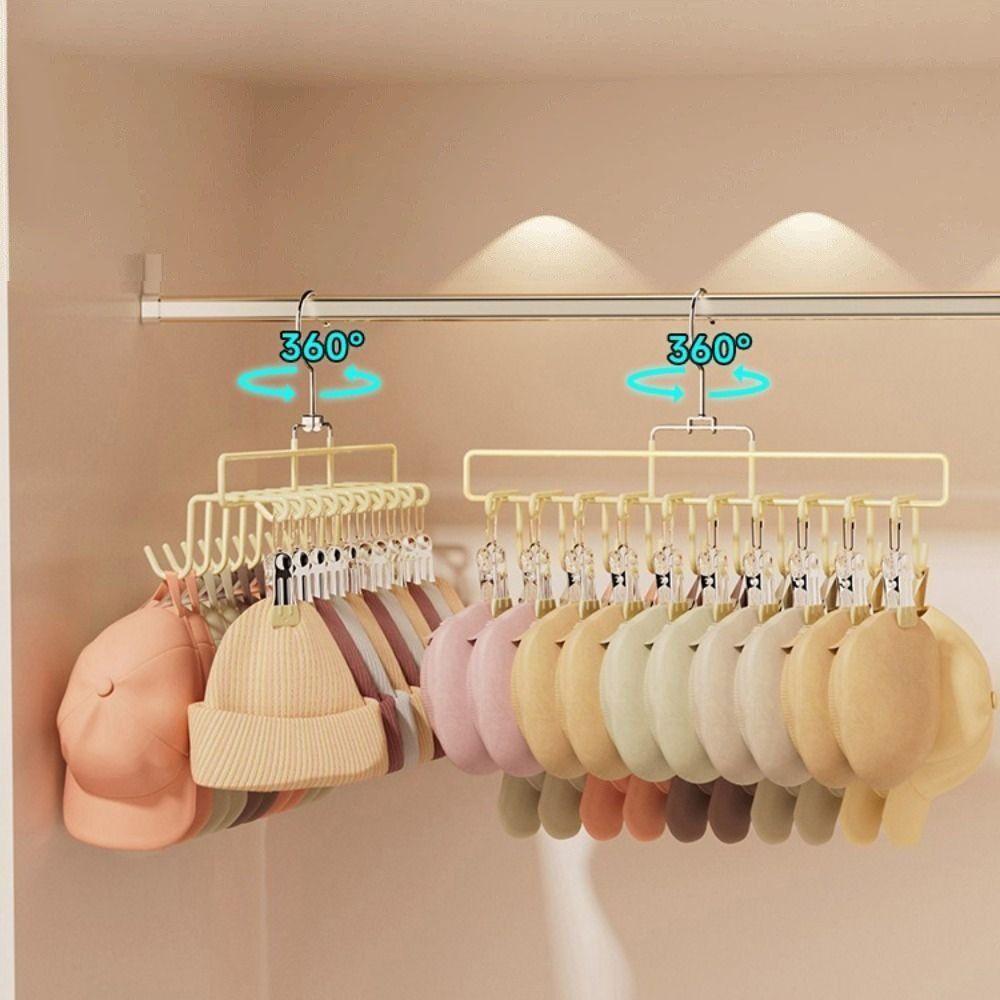 Portable Baseball Hat Organizer Rack 10 Clips Towel Hanger Clip  for Travel