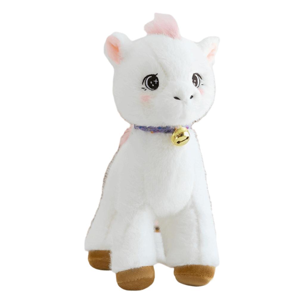 Cozy Stuffed Horse Plush Toy Lifelike Horse Stuffed Horse Doll Cute White Horse Doll  Kid Toy