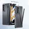 Luxury Armor Case for Honor Magic V2 Matte with Pen Skin Feel Transparent Screen and Solid Color Back Shockproof Hard Plastic Cover