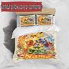 3-teiliges Bettbezug-Set (1 * Bettbezug + 2 * Kissenbezug, ohne Kern), Benutzerdefinierter Name Pokemon Muster Bettwäsche Set, Heim Schlafzimmer Dekor Geschenk