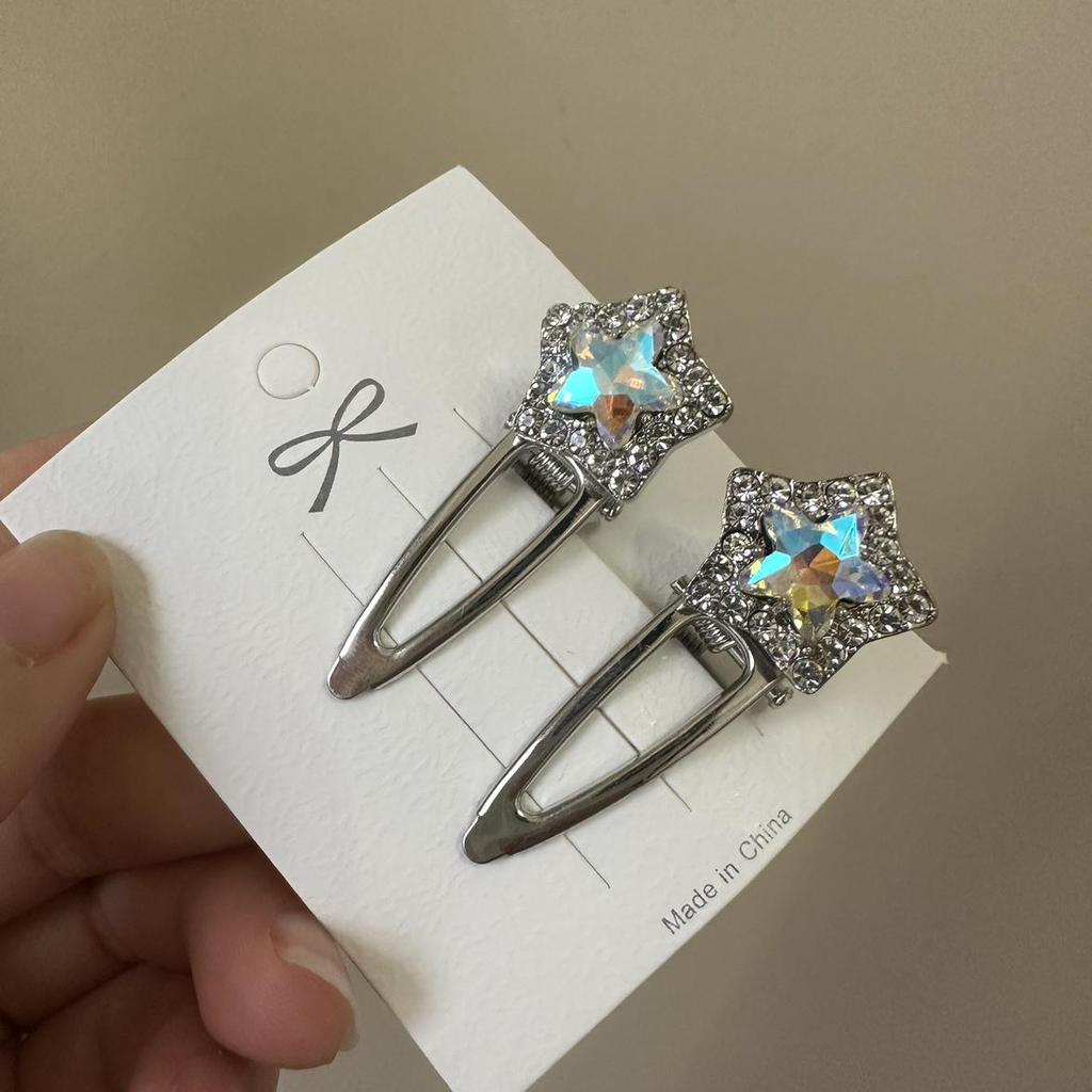 Luxury Rhinestone Star Hair Clip - Sparkling Diamond-Studded Duckbill Hairpin