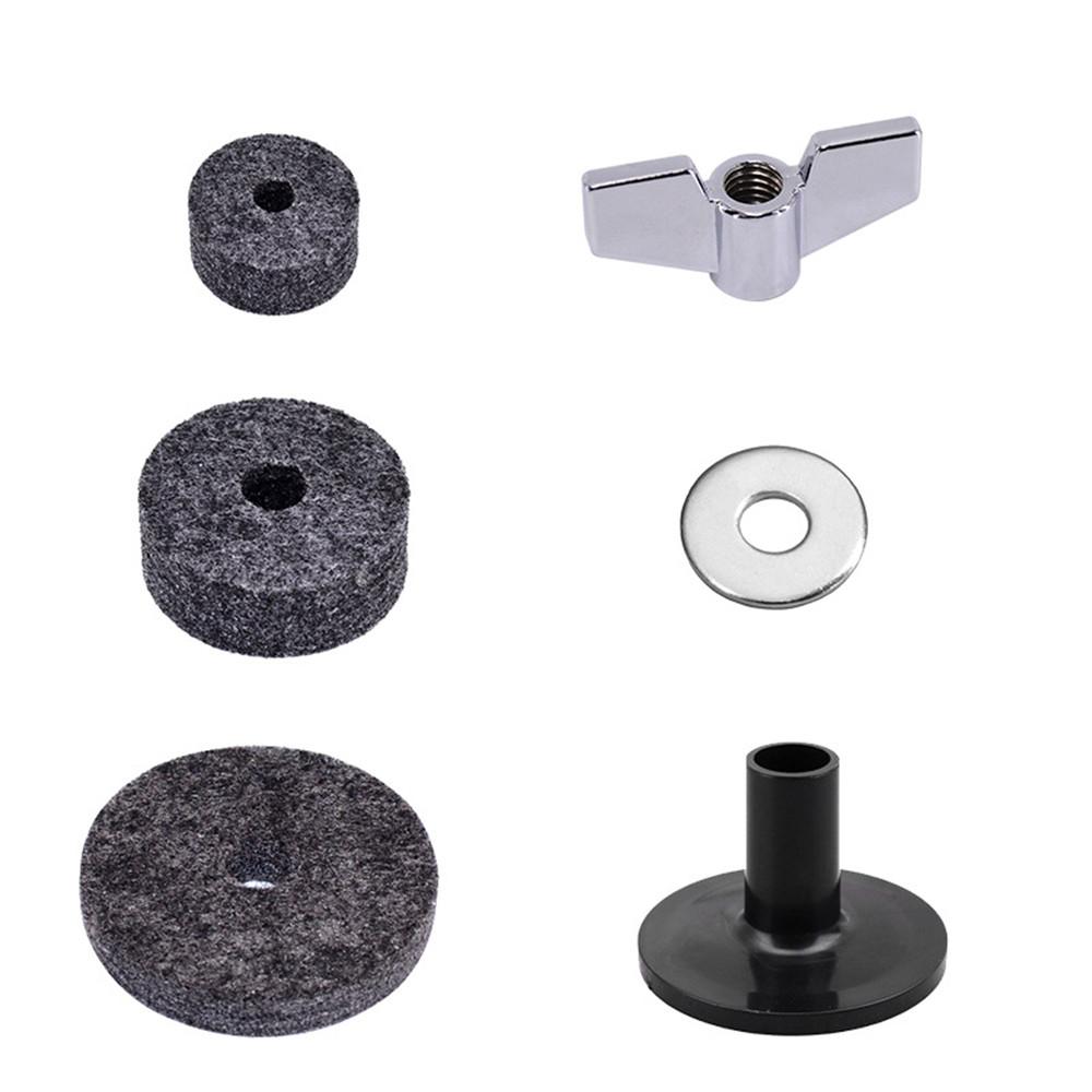 18Pcs Cymbal Sleeve Base Felt Pad Set Washers Wing Nuts Kit For Drum Accessories