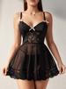 Europe and the United States popular sexy lace small butterfly suspender skirt, pure desire hot perspective suit temptation
