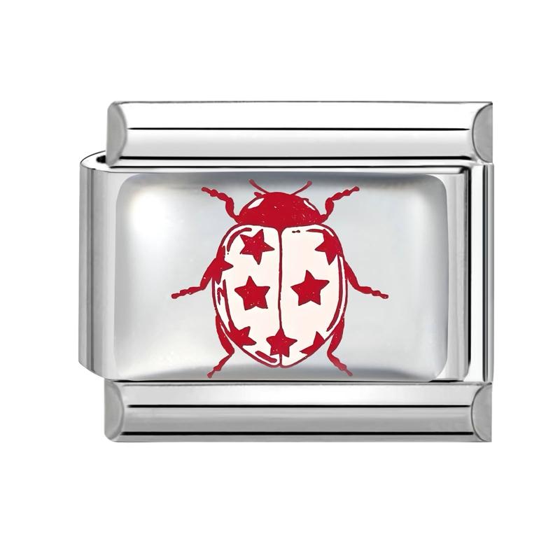 Y2K Rote Serie Blume Kirsche Herz Schleife Schmetterling Liebe Italienischer Charm Glieder Passend 9mm Edelstahlarmband Damen DIY Basteln