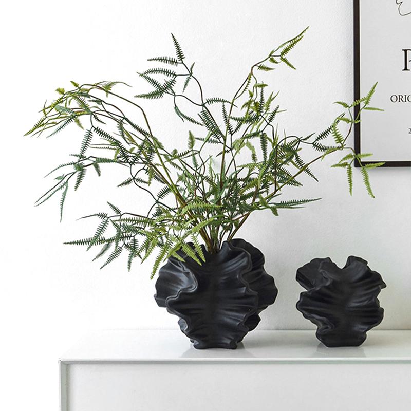Vază Ceramică Artă Retro Senz Design Decorare Formă Neregulată Casă Floare Uscată Vază Ceramică Decor Birou Cameră de Zi