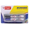 Flair Creative Series 103 White Board Duster And Marker Pen Set With Bold Tip Markers And Easy Grip Duster