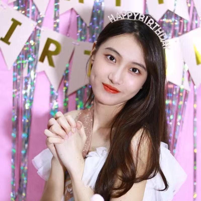 Birthday Party Crown & Headband Set for Girls – Princess Photo Props & Sash