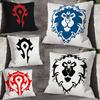 W-World of W-Warcraft Pillow Case For Sofa Decor Car Office Room Printing Cushion Cover Decorations and Protector
