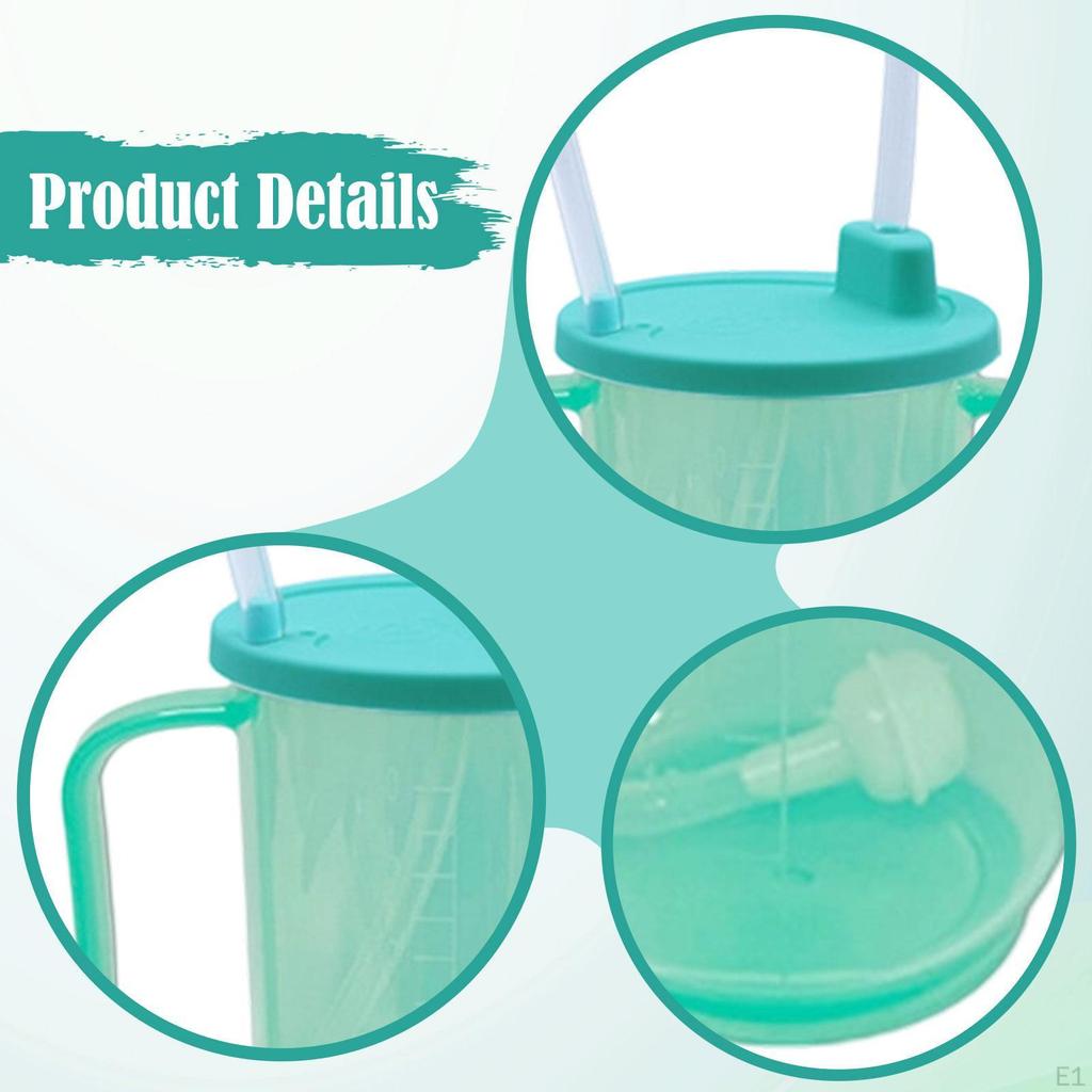 Convalescent Feeding Cup,Adults Sippy Cup,Multipurpose Portable with Tube and Lid Drinking Bottle