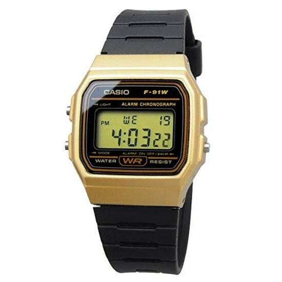 CASIO Wristwatch Quartz F-91WM-9A Unisex Cheap Gold
