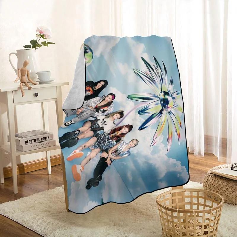 Modern ITZY KPOP Blanket On For The Sofa/Bed/Car Portable 3D Blanket For Kid Home Textile Fabric 0524