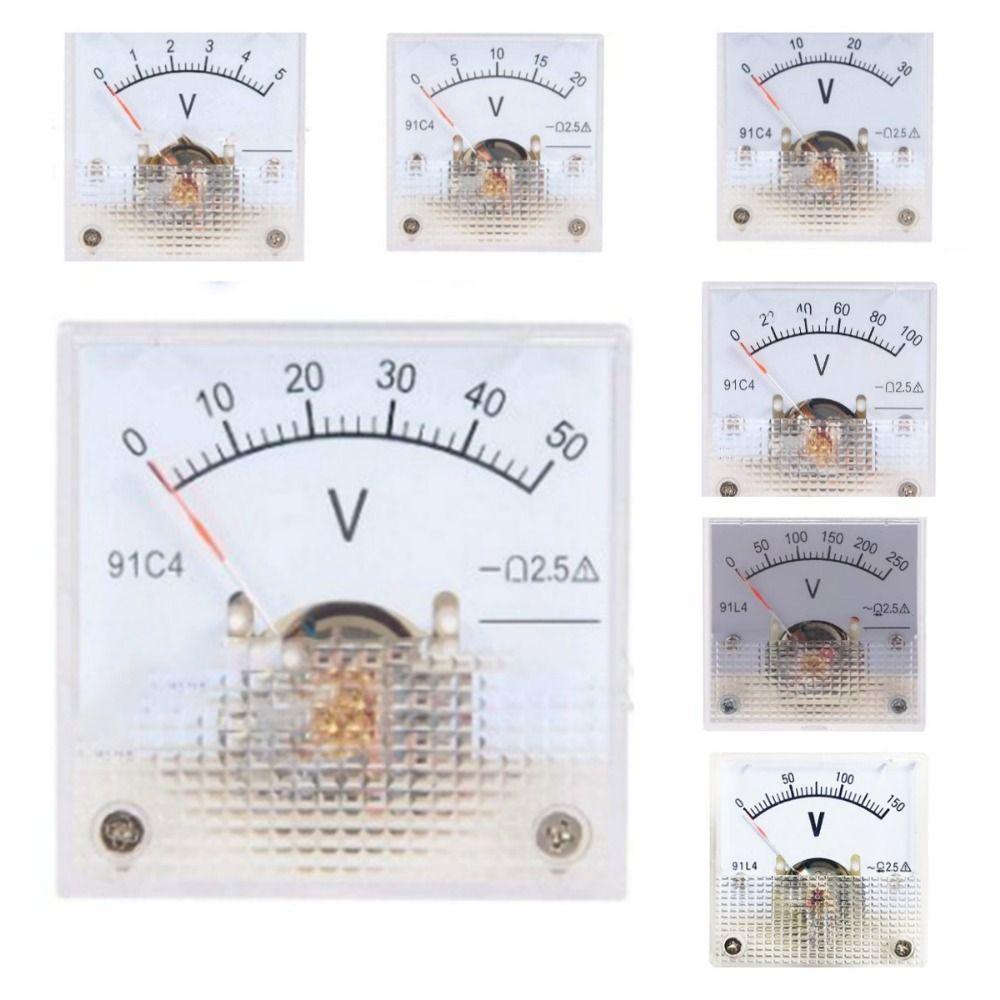 91L4 Pointer Type DC Voltmeter DC 0-250V Analog Panel Voltage Gauge Voltage Meter Generator