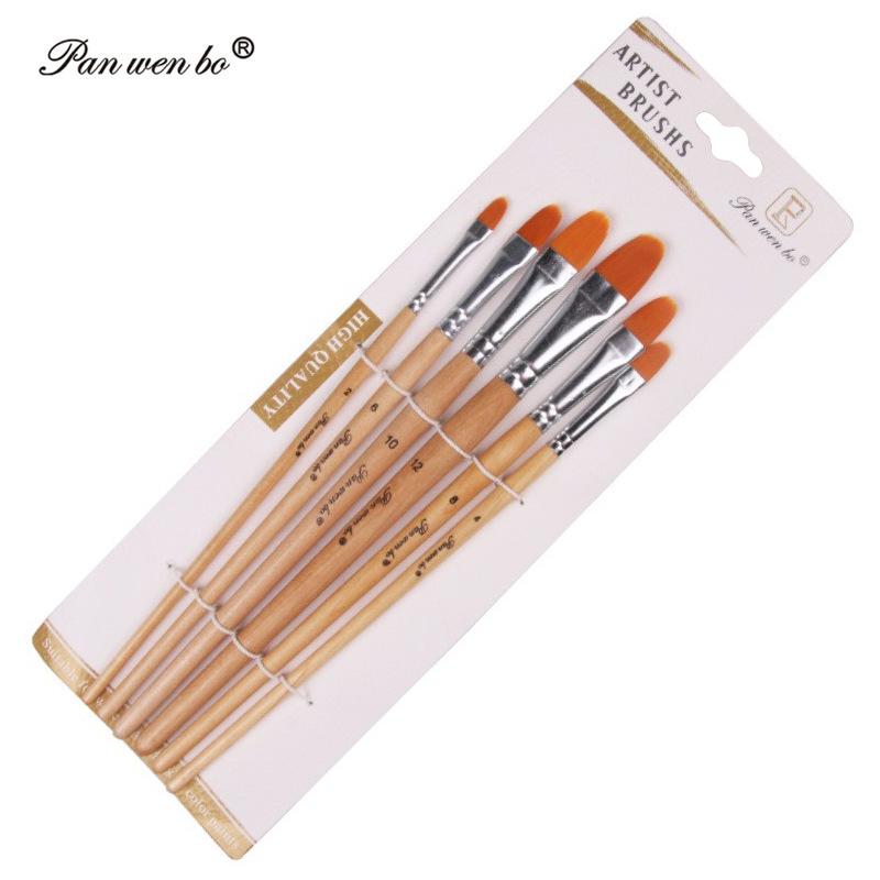 Set di 6 pennelli per pittura in nylon cross-border con gesso ad acqua e materiali artistici fai da te