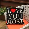 Love Letter Style Sofa Decorative Cushion Cover Passionate Greetings Concise Cotton Linen Car Seat Throw Pillow Case Cojines