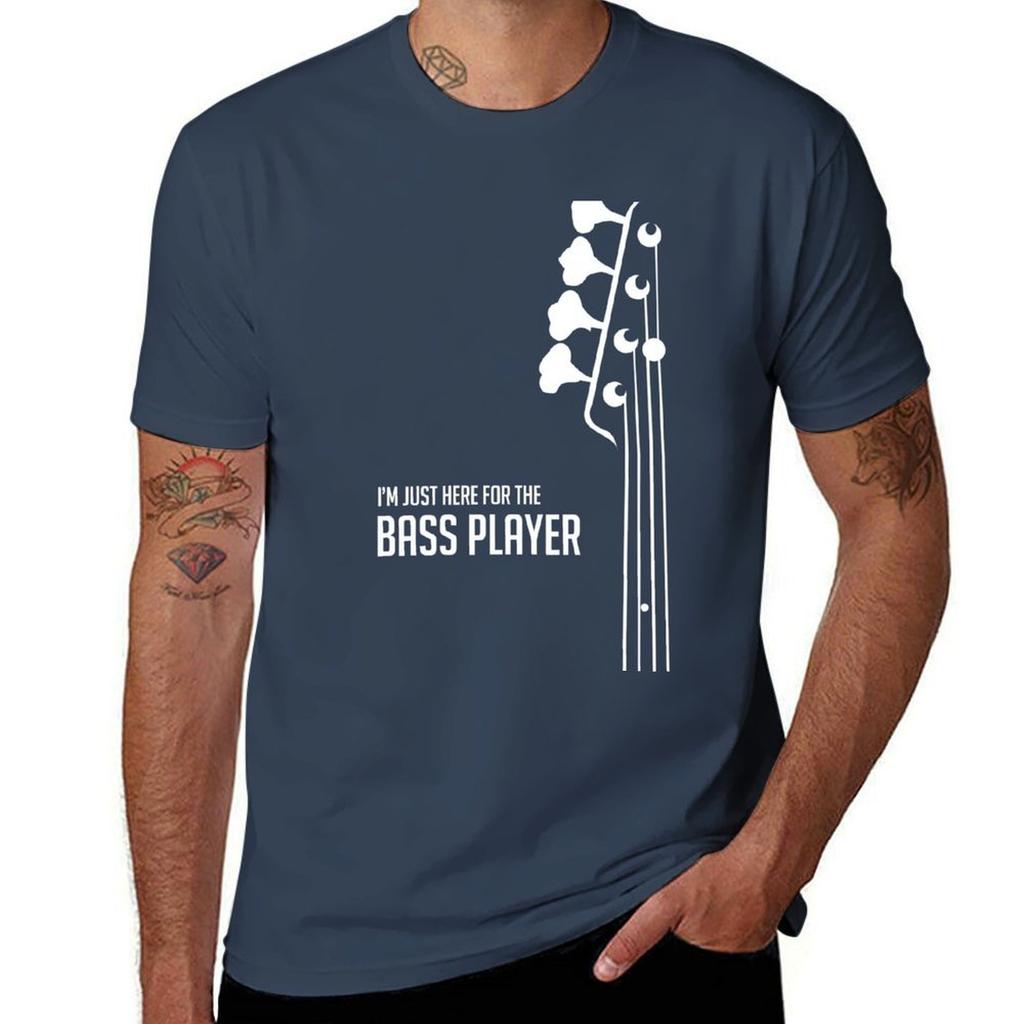 Im Just Here For The Bass Player Tee Bass Guitarist Bassist Tshirt Casual Trendy Streetwear Tee Shirt