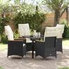VidaXL 5-Piece Garden Dining Set with Black Cushions In Poly Rattan 3379605