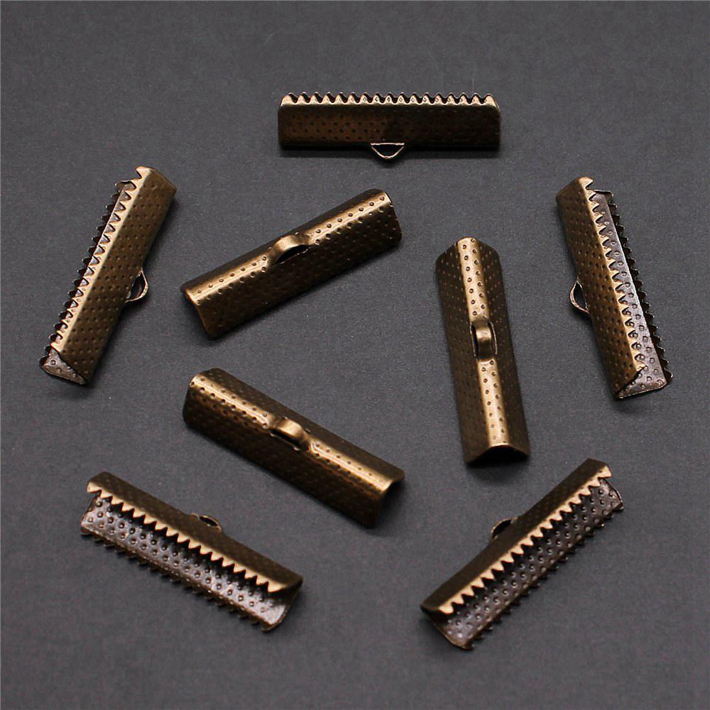 Bandenden Crimp-Clips Antikstil Zubehör für die Schmuckherstellung 8 Größen 4 Farben