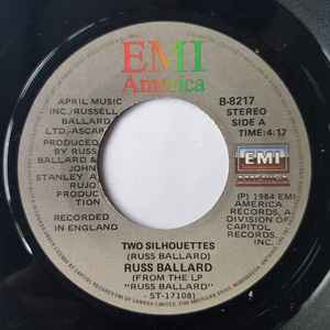 

7inch Record RUSS BALLARD - Two Silhouettes B8217 EMI America 1984 Canada Rock Used