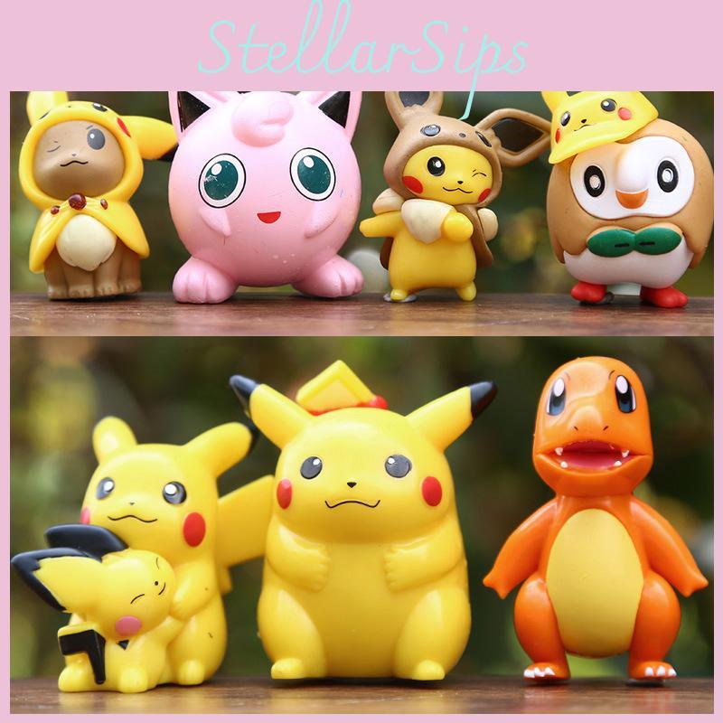 Collectible Pokmon Mini Figures Desktop Car Decoration Ornaments For Children