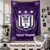 Custom Tapestry Wall Hanging, Anderlecht FC Personalized Name Text Home Wall Decor