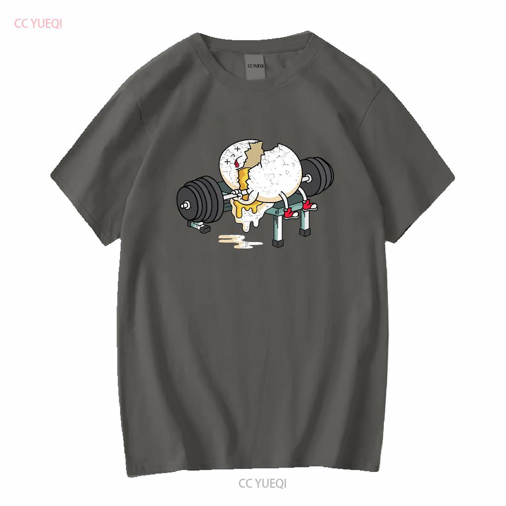NEW LIMITED Funny Egg Fitness Gym Lifting Workout Idea T Shirt Size S 5XL Vintage Washed Soft Graphic Versatile Comfortable