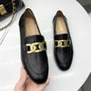 Women Flat Shoes Spring Fashion Brand Chain Women Slip On Loafers Shoes Flat Heel Casual British Style Oxford Shoes Plus Size