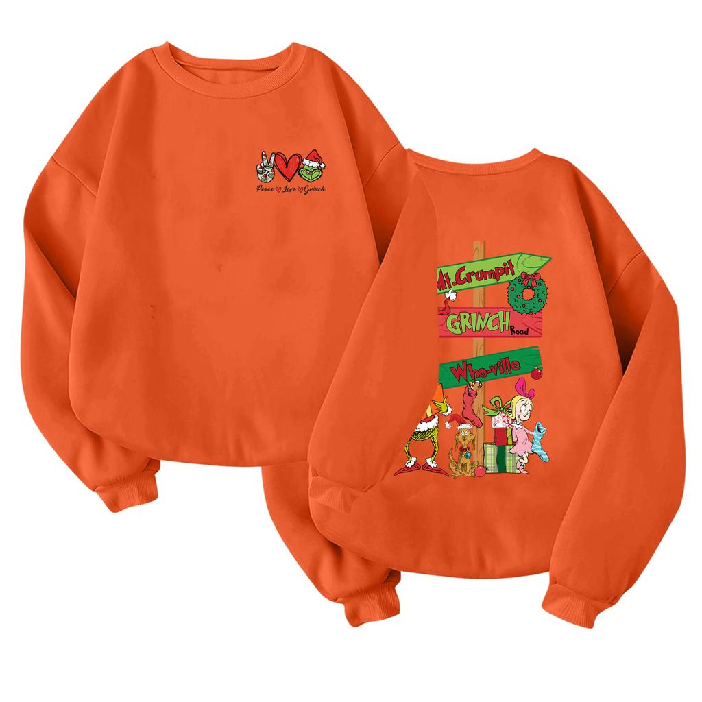 Children's Fashionable Lightweight Long-sleeved Round Neck Pullover With Pockets Printed Pullover