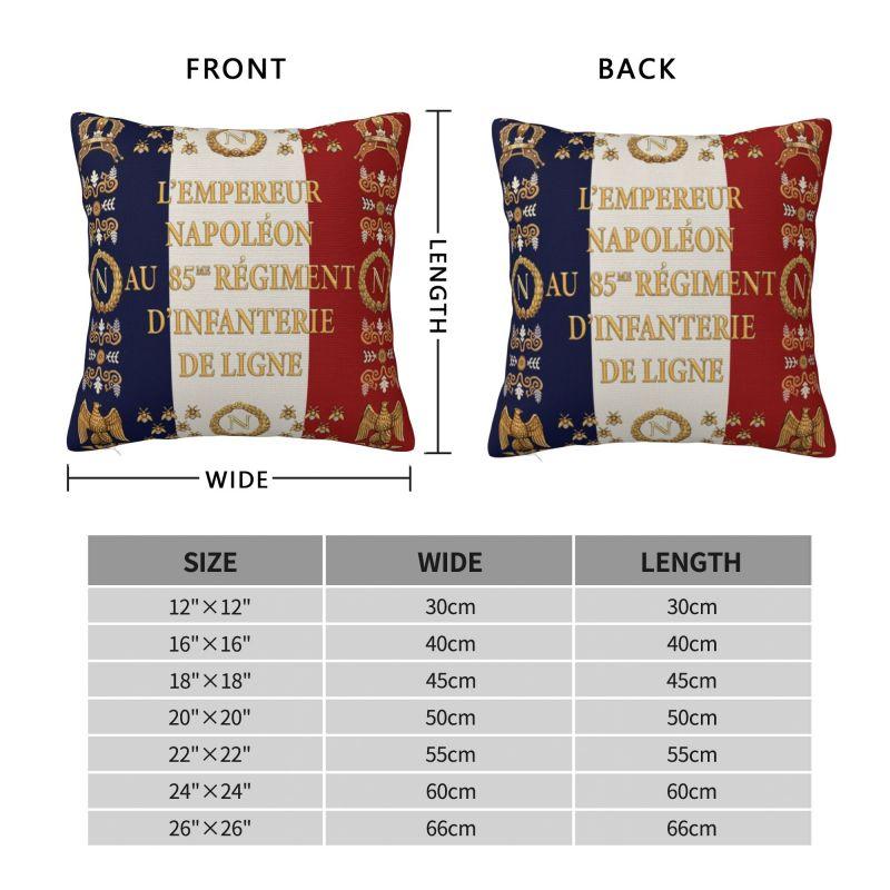 Custom Luxury Napoleonic French 85Th Regimental Flag Remastered Sofa Cushion Cover Velvet Throw Pillow Case