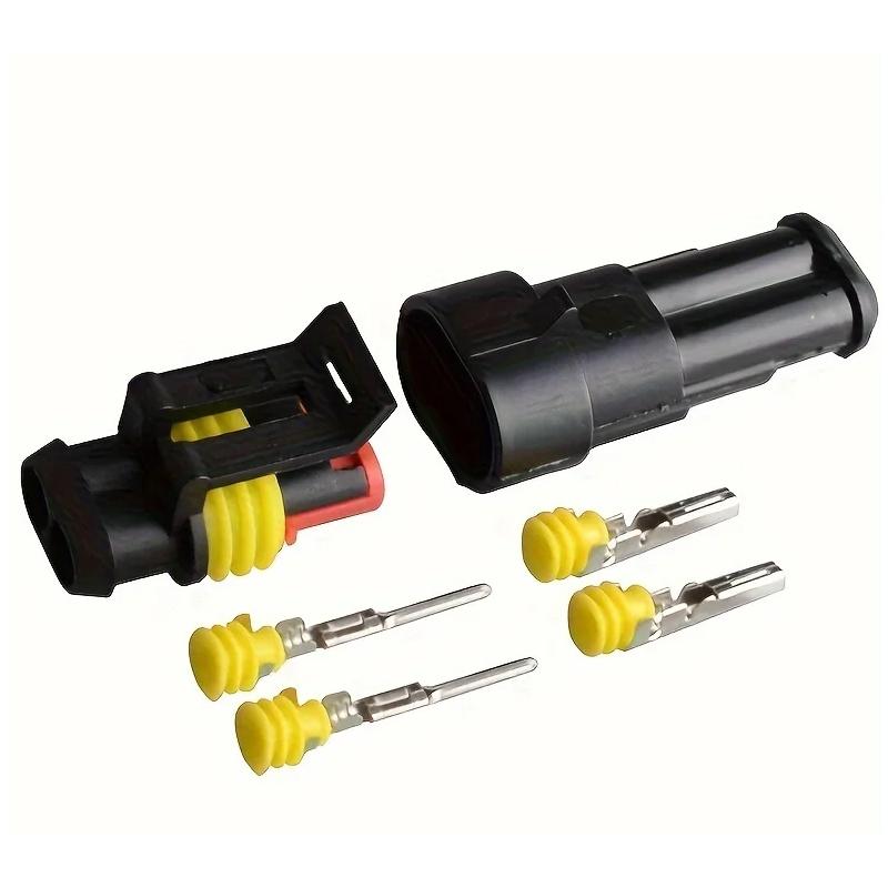 2 Pairs 2 Pin Way Sealed Waterproof Electrical Wire Connector Plug Car Auto Sets