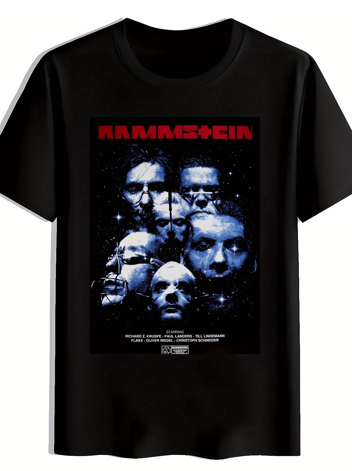 Black Ramstein Graphic T-shirt - Vintage Rock Band Print S
