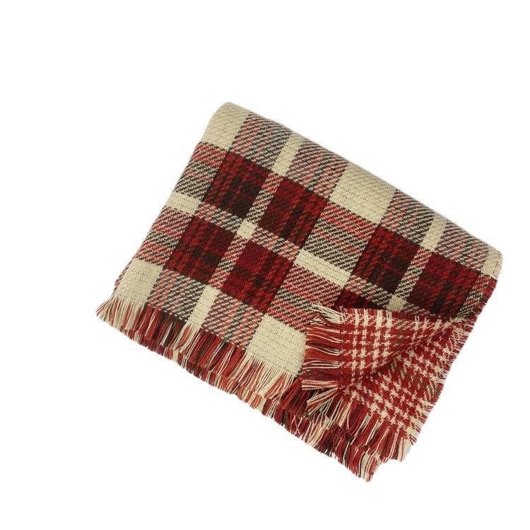 Korean Retro Double-Sided Plaid Scarf - Women's Classic Autumn/Winter Warm Accessory
