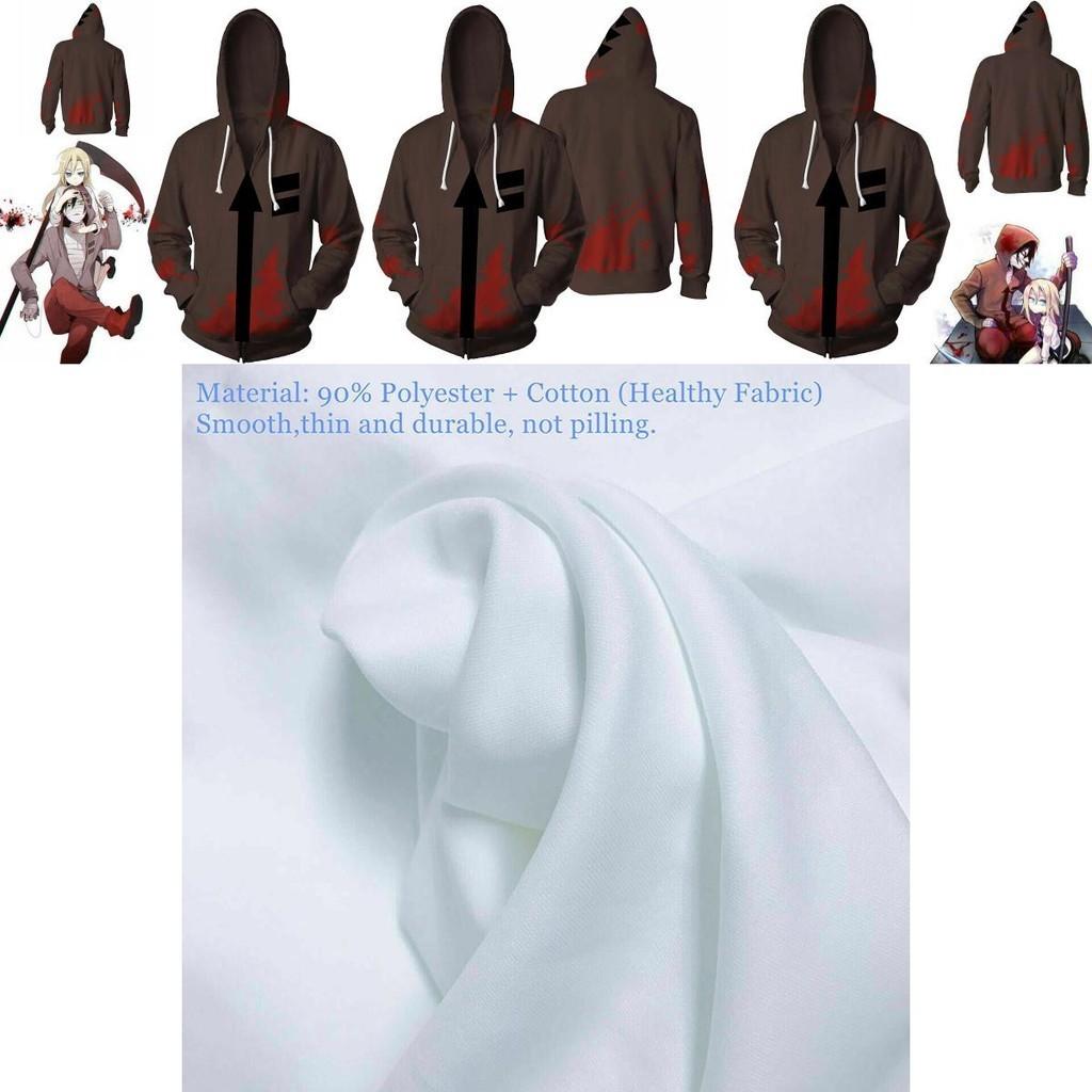 Moletom com Capuz Estiloso de Anime Angels Of Death Isaac Foster Zack Casaco Suéter Fantasia Cosplay Para Conforto e Calor Máximos