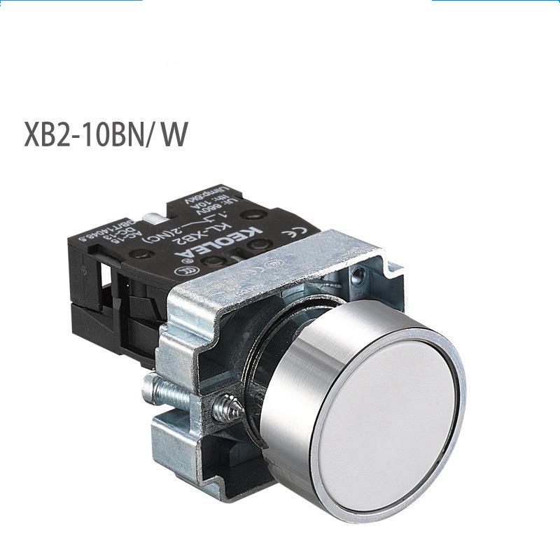22mmMomentary Push Button Switch 10A 240V~3A Circular Small Size Flat Round Panel NC/NO XB2-BA31 XB2-BA42 ZB2-BE101C 102C