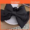 Black Satin Hair Claw With Bowknot Design For Women Gift And Elegant Hairstyles