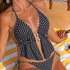 Sexy Bikini Polka Dot Swimsuit Women Split Bathing Suit Lace Up Two Piece Bikinis Sets Beach Swimwear