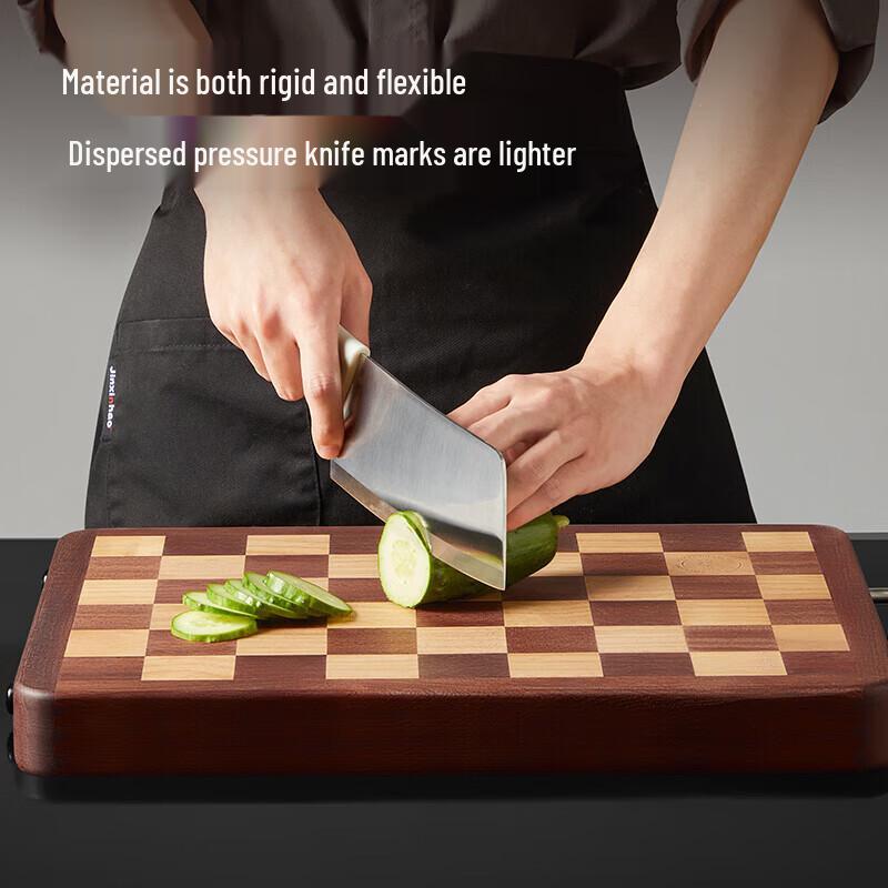 COOKER KING Chessboard Pattern Ebony & Rubberwood Cutting Board