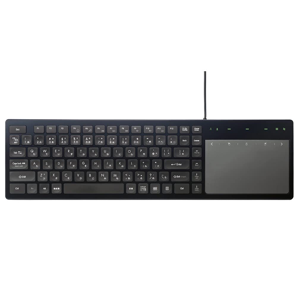 Nakabayashi Digio2 Wired Keyboard with Touchpad/Black FKB-U247BK
