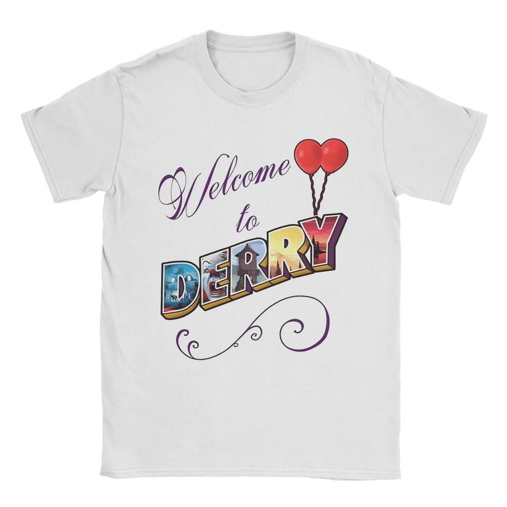 UNISEX Welcome To Derry Horror TV Show T Shirts Pure Cotton Tops Funny Short Sleeve Crew Neck Tee Shirt Plus Size TShirt