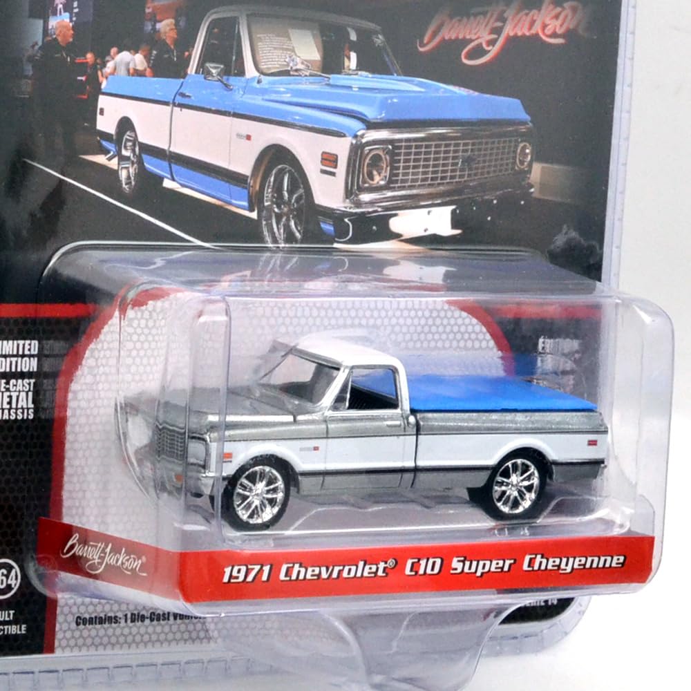 GREENLIGHT SERIES CHEVROLET C10 SUPER CHEYENNE CUSTOM PICK UP 164 BARRETT-JACKSON 14-1971 (Chase Car) 37310-E-CHASE