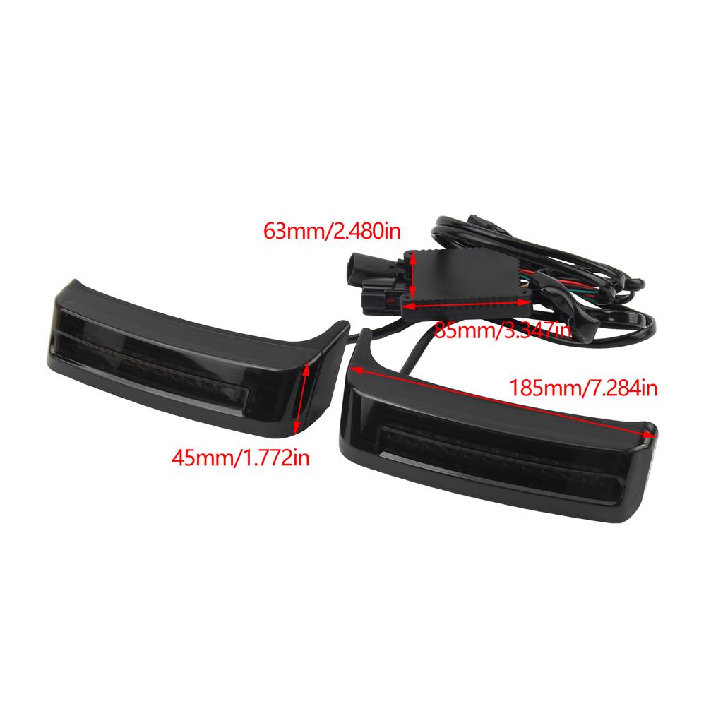 Motorcycle Rear Luggage Brake Light For Harley Touring Street Glide Road King FLHR 14-22 Motorbike LED Turn Signals Taillights