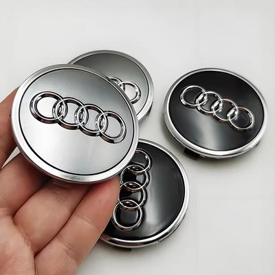 4 szt. Do Audi A3 A4 A5 A6 A7 A8 S4 S6 A1 A2 Q5 Pasujące 60mm 61mm 68mm 69mm Wymienne Emblematy na Środkowe Dekielki Felg Samochodowych