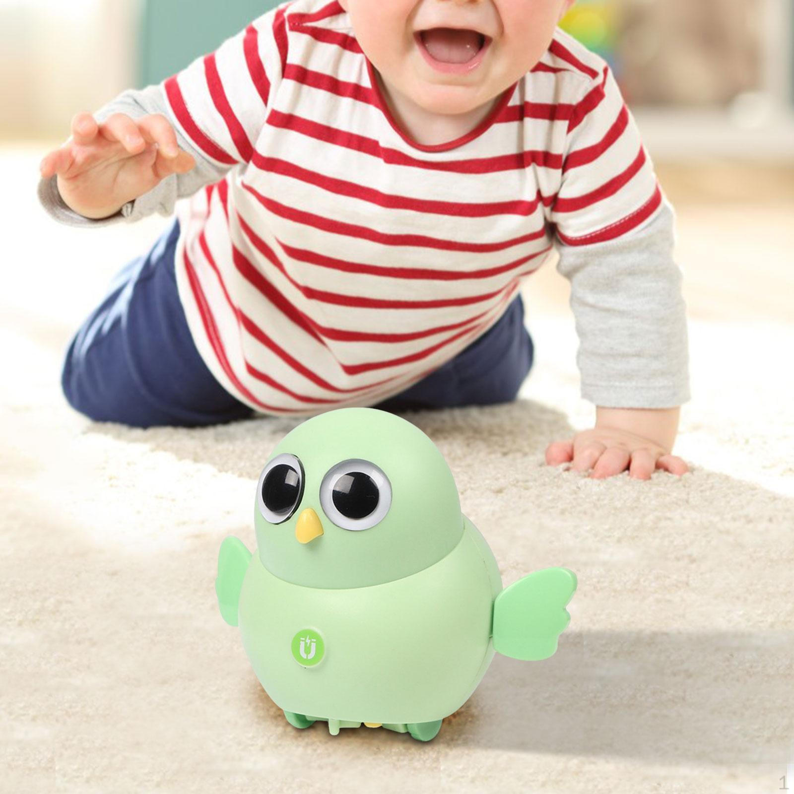 Walking Toy Sensory Early Development Infant Learn to Walk for Baby Yellow Mom Owl Green