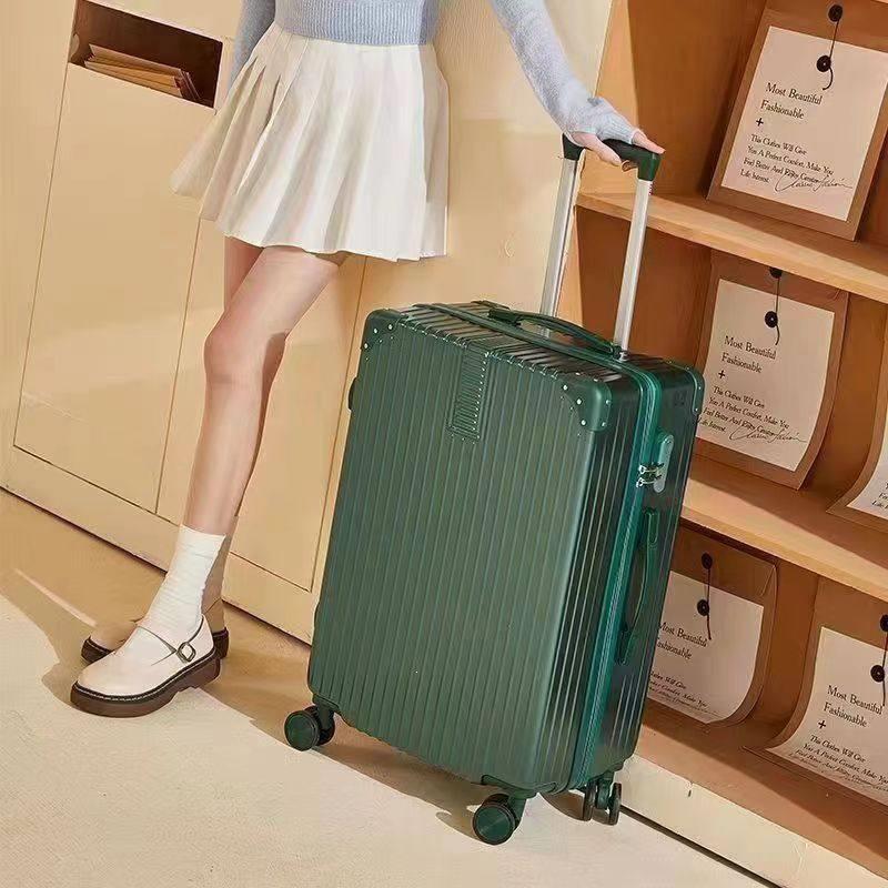 2024 Retro Large Capacity Leather Travel Suitcase with Password Lock for Students & Families