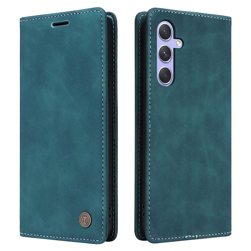 

006 Series For Samsung Galaxy A54 5G Case Leather Wallet Phone Cover with Sucker Closure Green