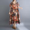 DIMANAF New 2026 Women Plus Size Summer Beach Sundress Loose Casual Maxi Lady Long Dress Floral Print Dress